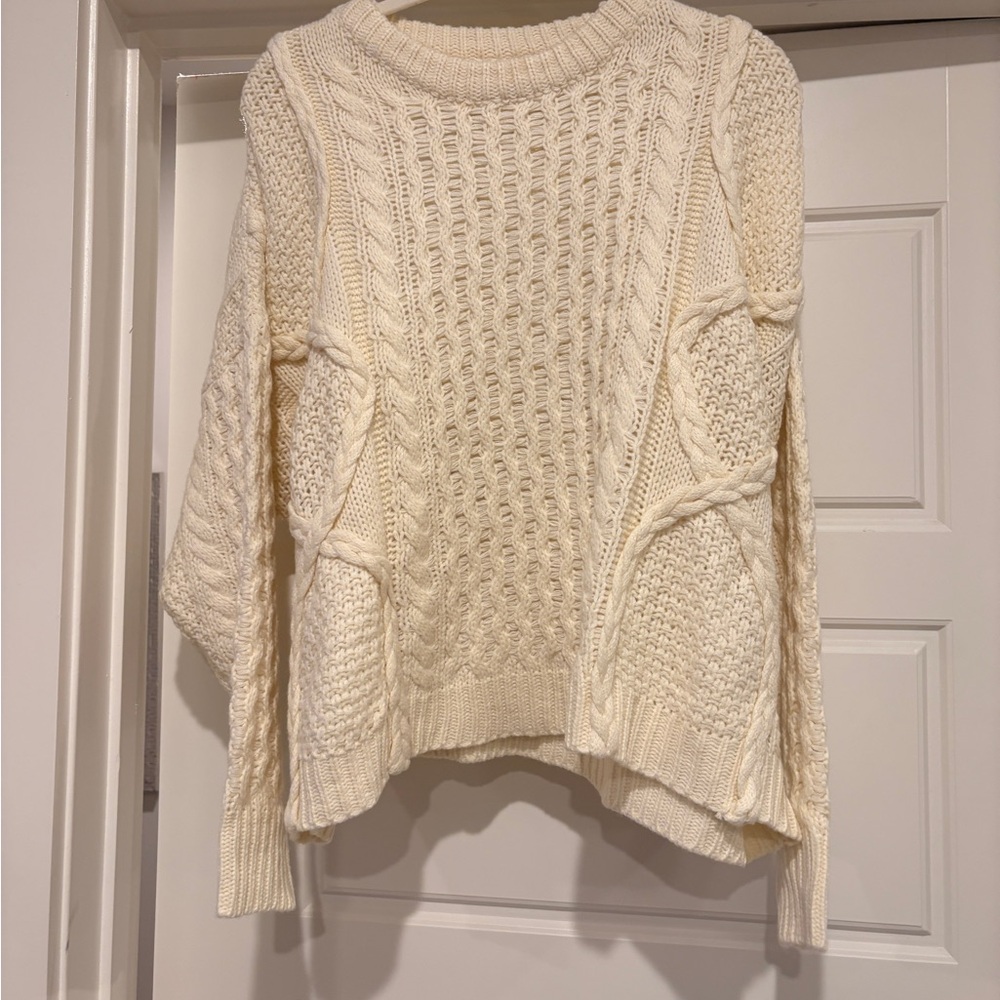 NWT Altar’d State Cozy Cable Knit Sweater - Cream